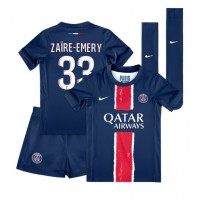 Paris Saint-Germain Warren Zaire-Emery #33 Replica Home Minikit 2024-25 Short Sleeve (+ pants)